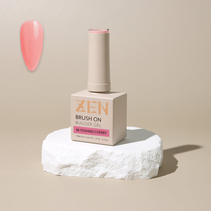 ZEN Brush On Builder Gel (06) - 20mL | HEMA-Free & Soak-Off Builder in a Bottle