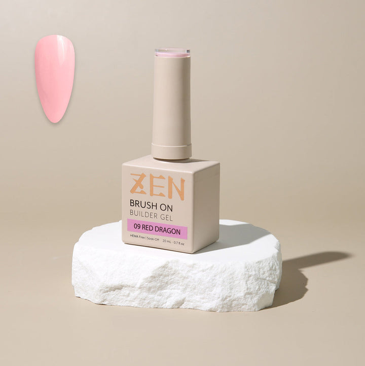ZEN Brush On Builder Gel (09) - 20mL | HEMA-Free & Soak-Off Builder in a Bottle