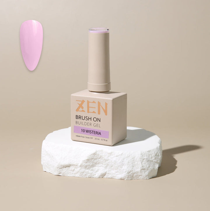 ZEN Brush On Builder Gel (10) - 20mL | HEMA-Free & Soak-Off Builder in a Bottle