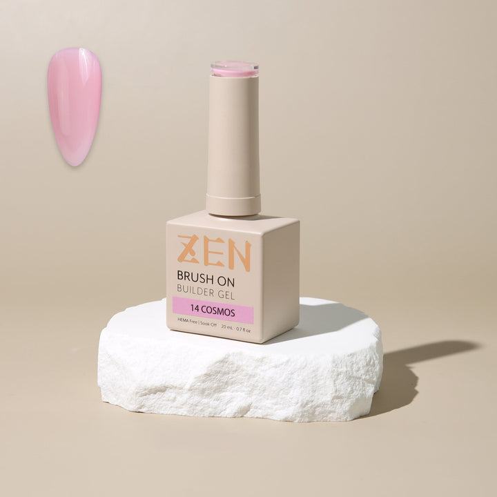 ZEN Brush On Builder Gel (14) - 20mL | HEMA-Free & Soak-Off Builder in a Bottle