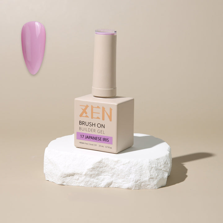 ZEN Brush On Builder Gel (17) - 20mL | HEMA-Free & Soak-Off Builder in a Bottle