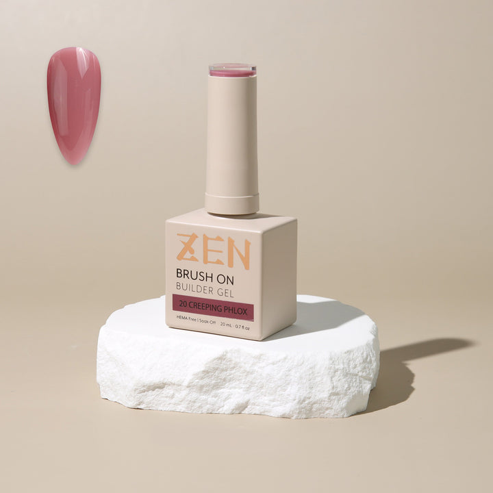 ZEN Brush On Builder Gel (20) - 20mL | HEMA-Free & Soak-Off Builder in a Bottle