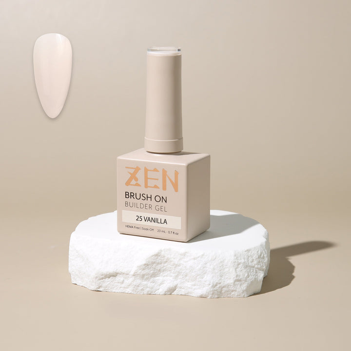 ZEN Brush On Builder Gel (25) - 20mL | HEMA-Free & Soak-Off Builder in a Bottle