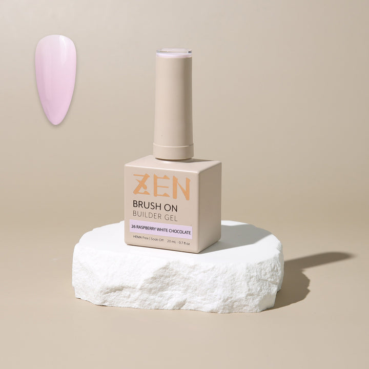 ZEN Brush On Builder Gel (26) - 20mL | HEMA-Free & Soak-Off Builder in a Bottle