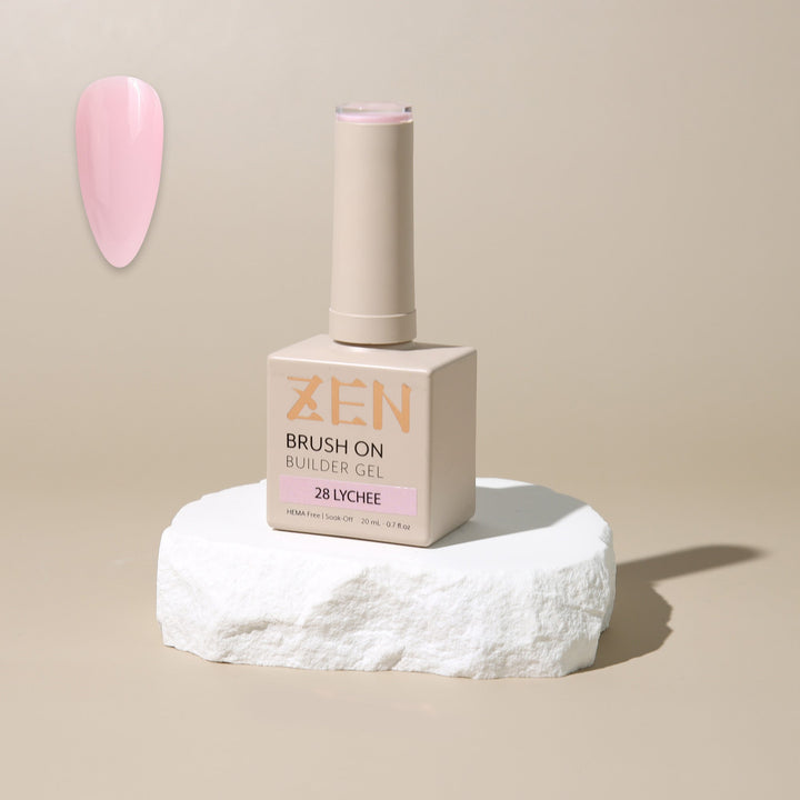 ZEN Brush On Builder Gel (28) - 20mL | HEMA-Free & Soak-Off Builder in a Bottle
