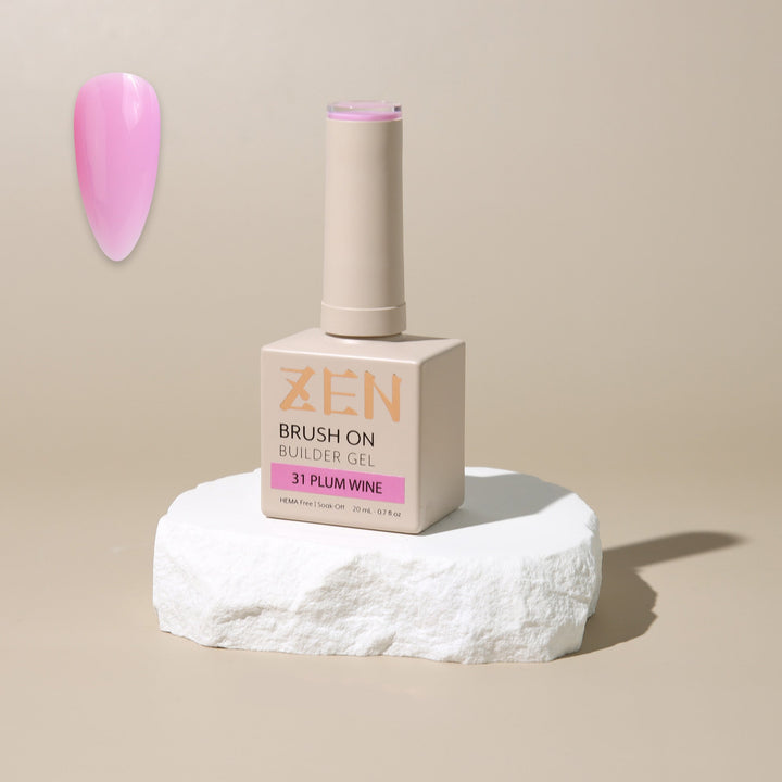 ZEN Brush On Builder Gel (31) - 20mL | HEMA-Free & Soak-Off Builder in a Bottle