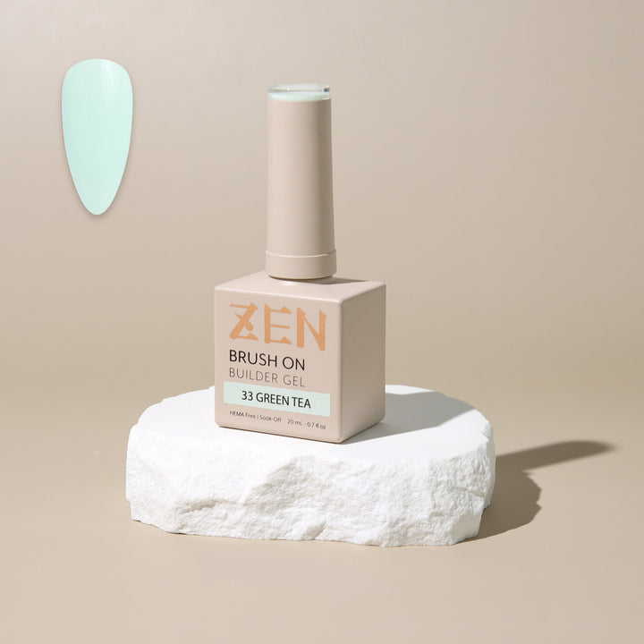 ZEN Brush On Builder Gel (33) - 20mL | HEMA-Free & Soak-Off Builder in a Bottle