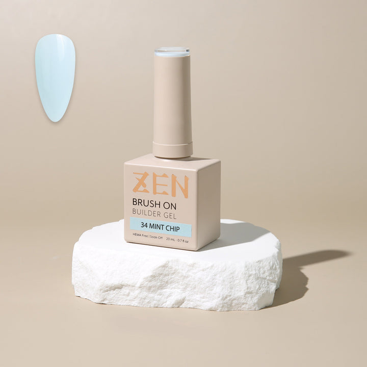 ZEN Brush On Builder Gel (34) - 20mL | HEMA-Free & Soak-Off Builder in a Bottle