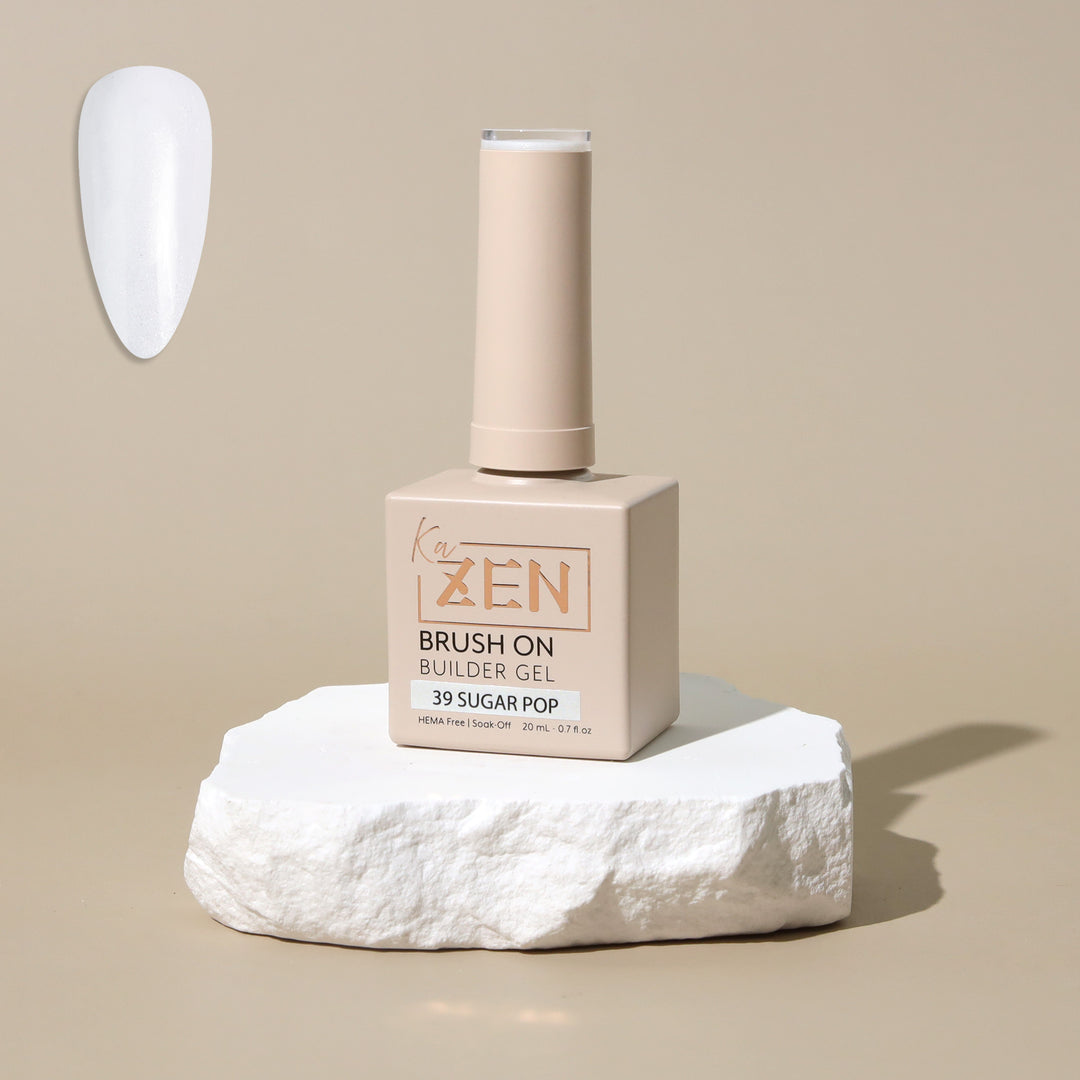 ZEN Brush On Builder Gel (39) - 20mL | HEMA-Free & Soak-Off Builder in a Bottle
