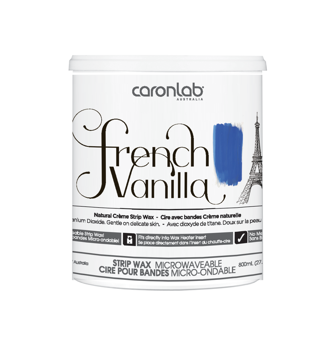 Caronlab French Vanilla Strip Wax 800g – Gentle & Creamy Formula for Sensitive Skin