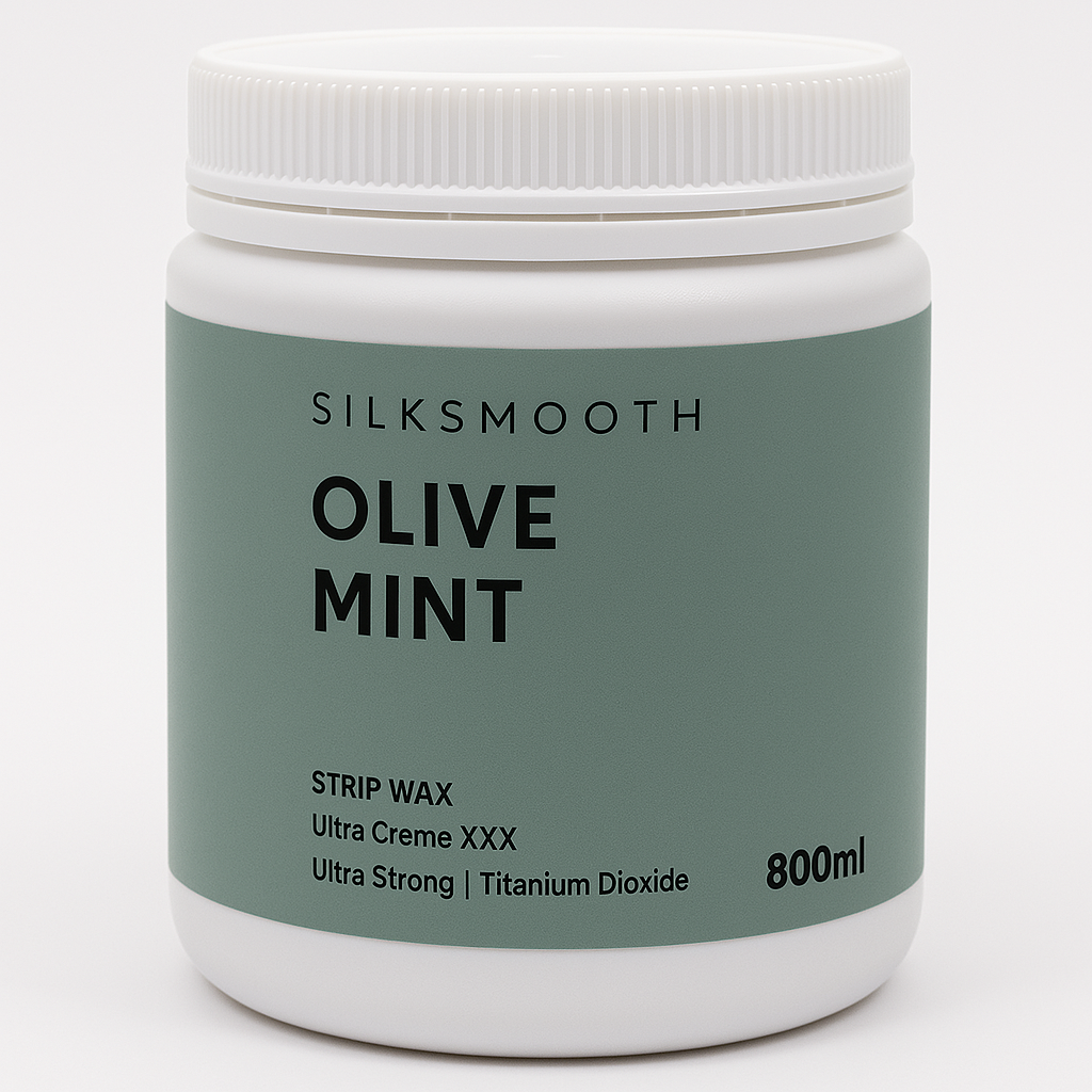 SilkSmooth Olive Mint Strip Wax Microwaveable Waxing Hair Removal 800ml
