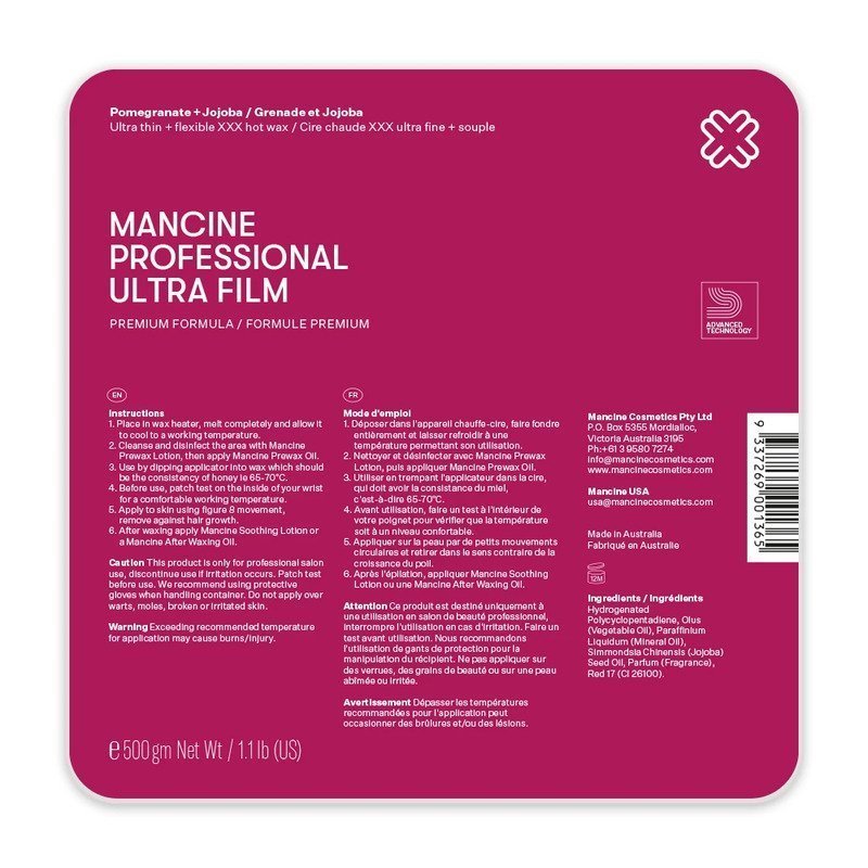 Mancine - Hot Wax Pomegranate 500g