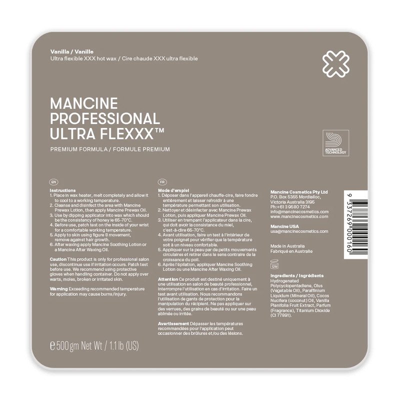 Mancine - Hot Wax Ultra Flexxx Vanilla 500g