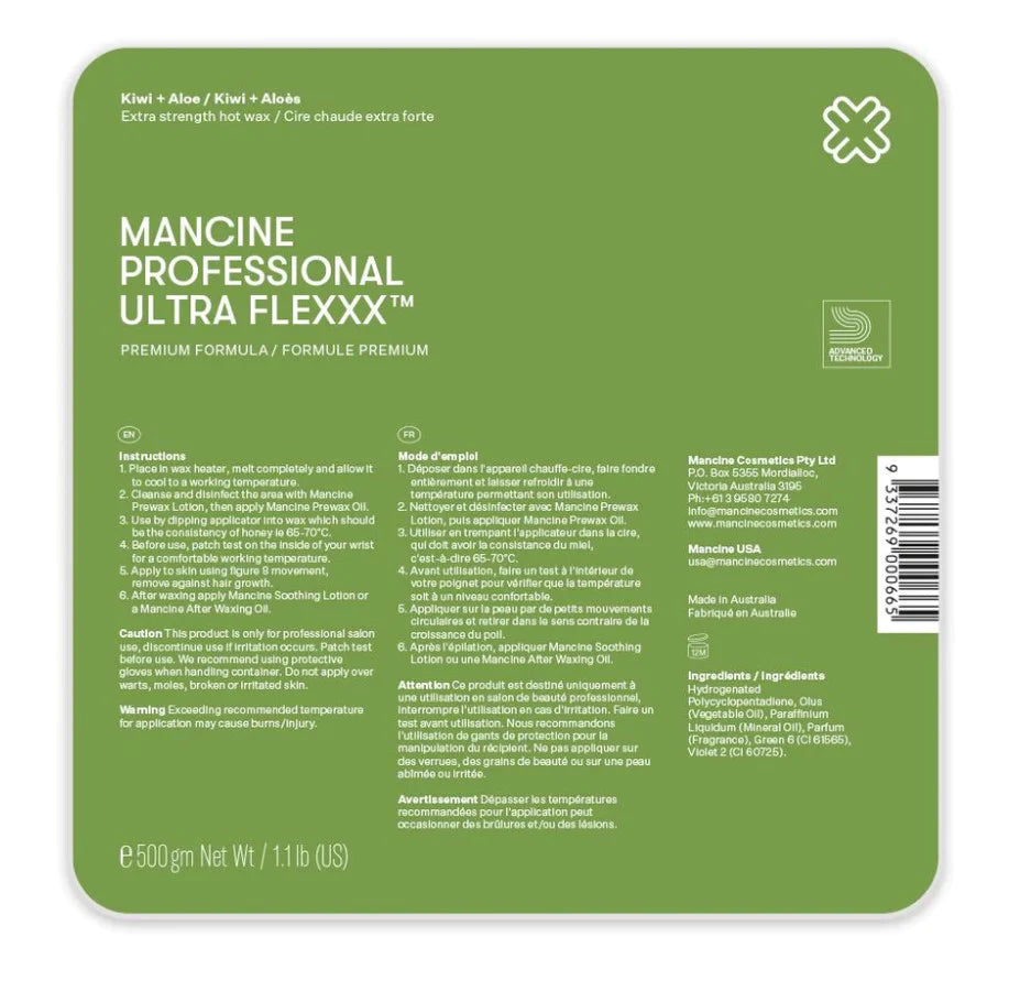 Mancine - Hot Wax Kiwi & Aloe 500g