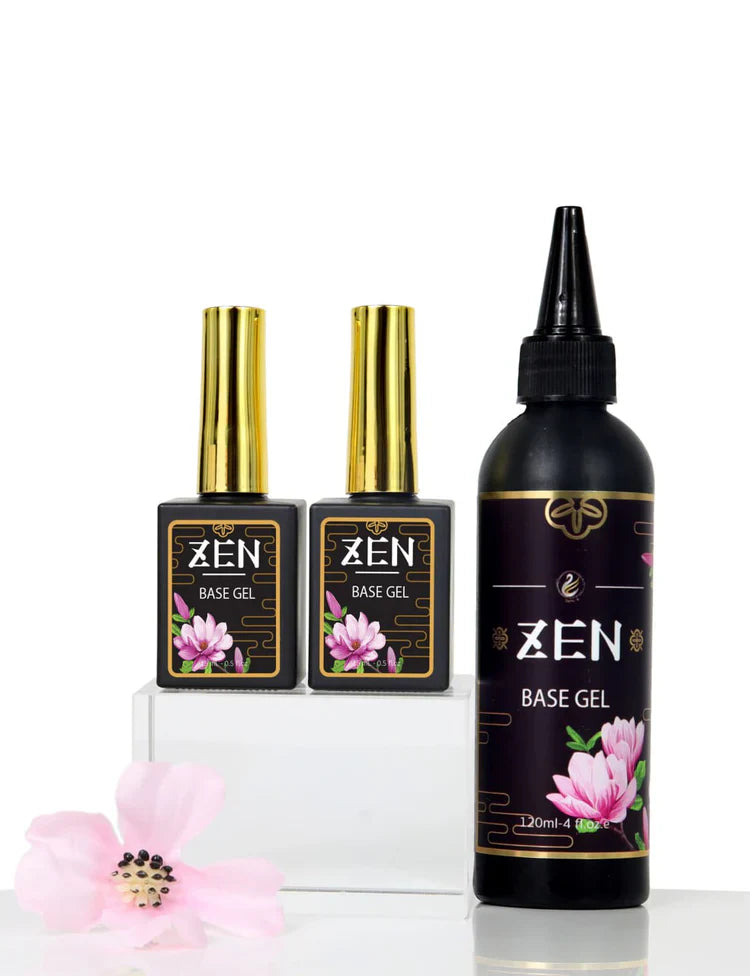 ZEN Base Gel Refill Kit - Long-Lasting Nail Bonder, Base & Top Gel, 15ml