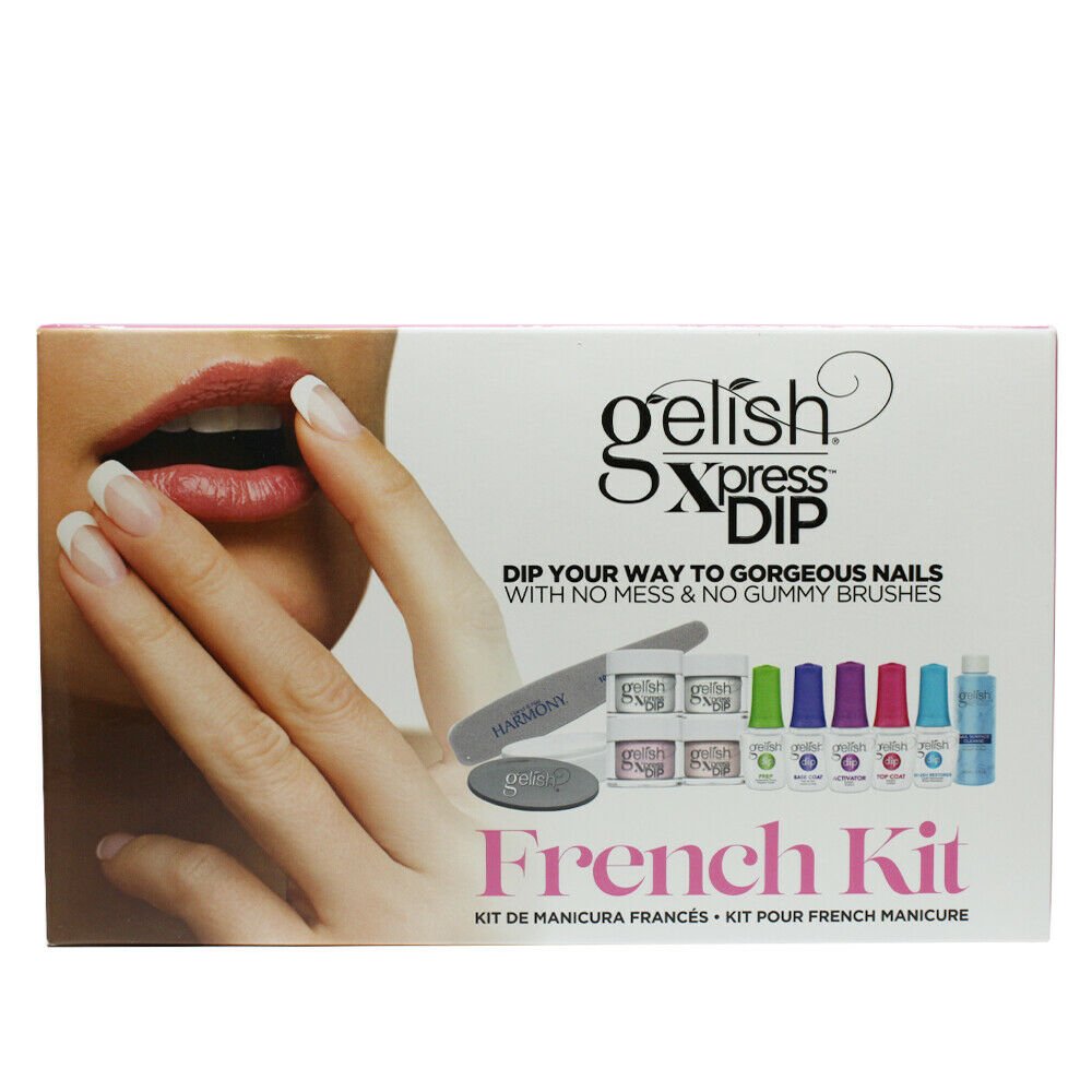 Gelish New SNS Xpress Dip French Kit Including 5 Liquids & 4 Dipping Powders