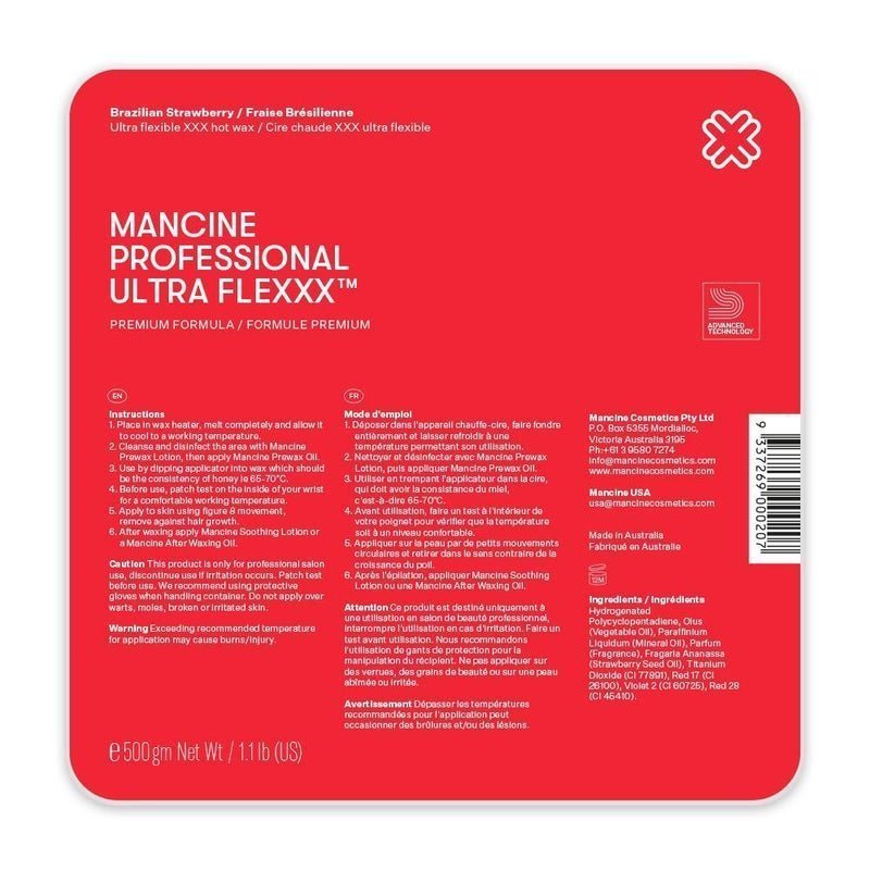 Mancine - Hot Wax Brazilian Strawberry 500g
