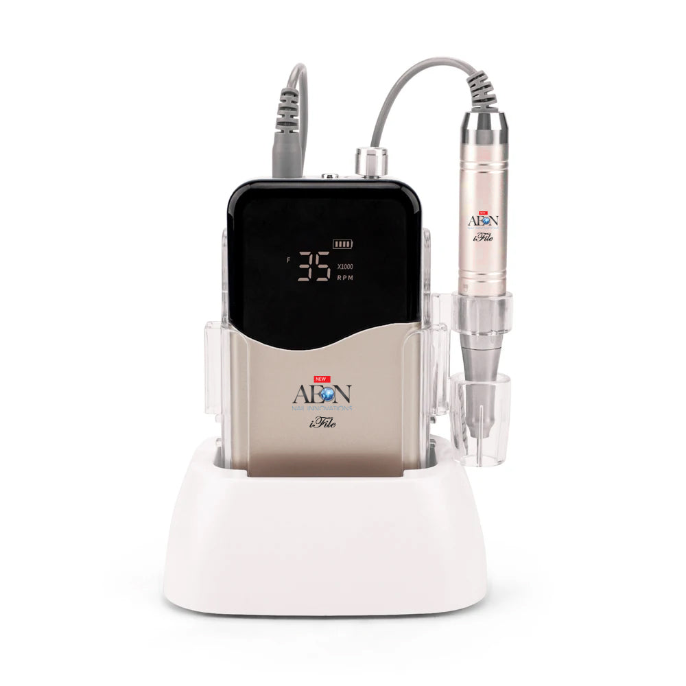 2-in-1 Hybrid Brushless Portable Nail Drill Machine #Rose Gold