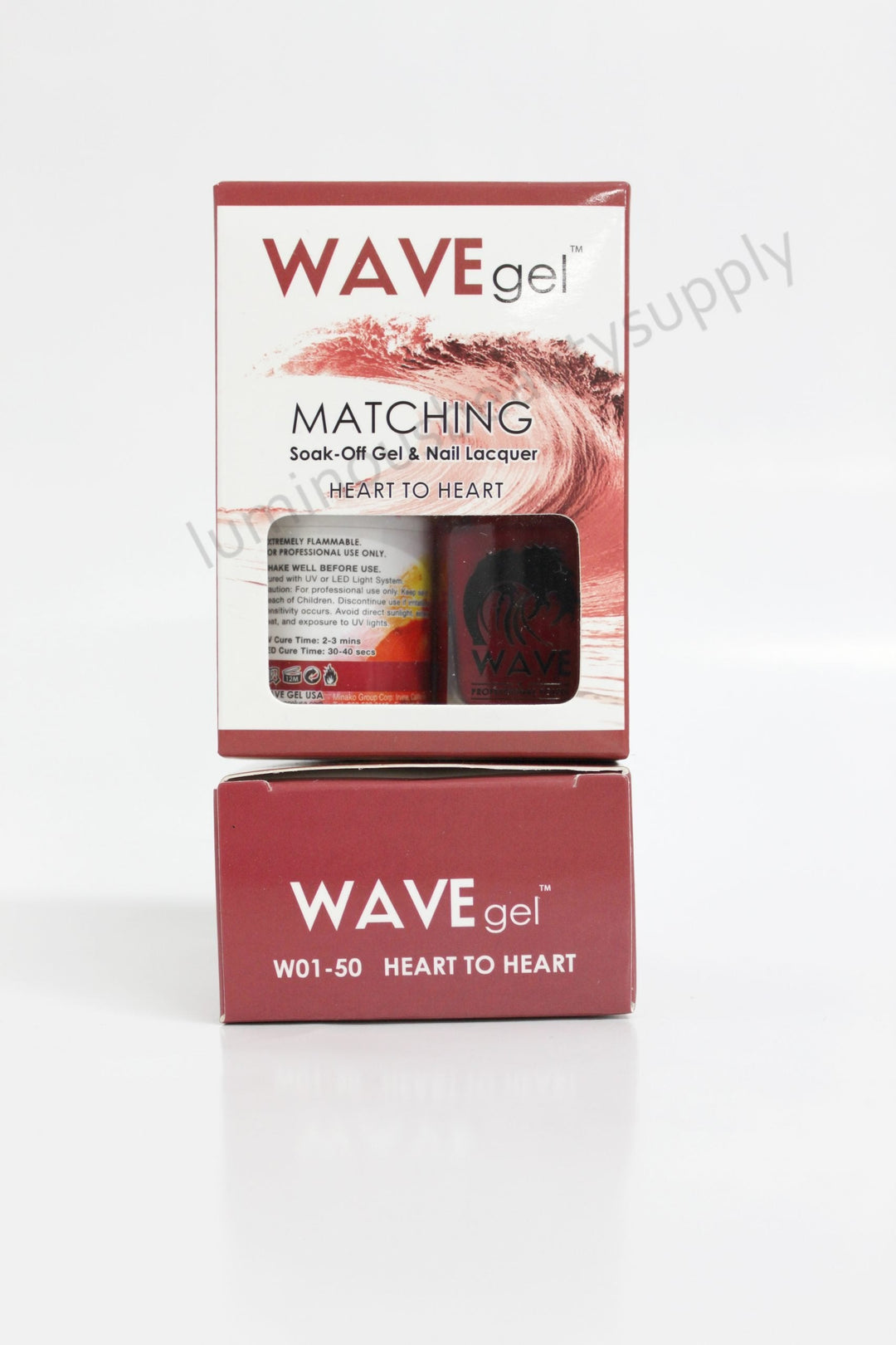 WaveGel Matching Duo Gel Nail Polish & Nail Lacquer W01-50 Heart To Heart