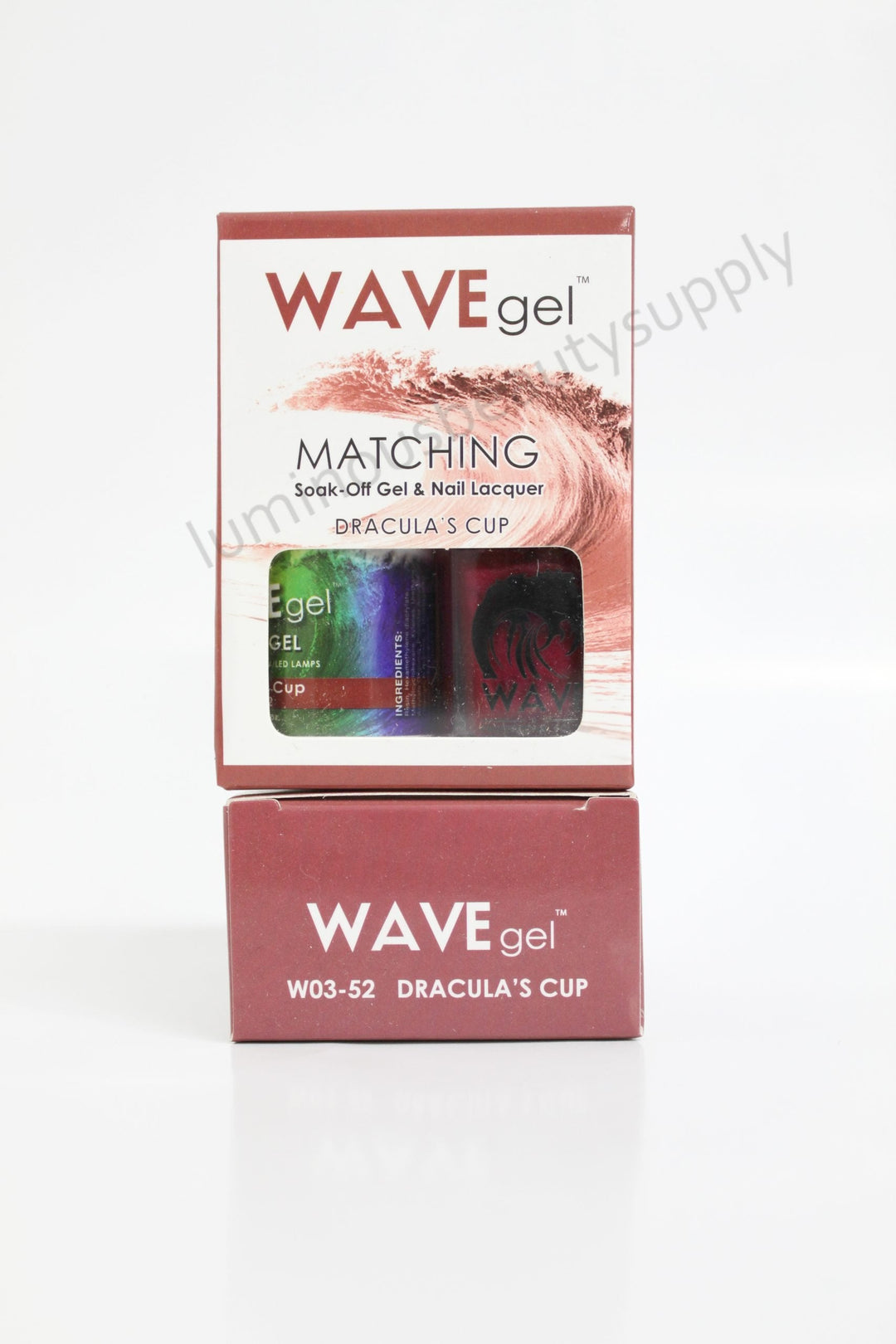 WaveGel Matching Duo Gel Nail Polish & Nail Lacquer W03-52 Draculas Cup