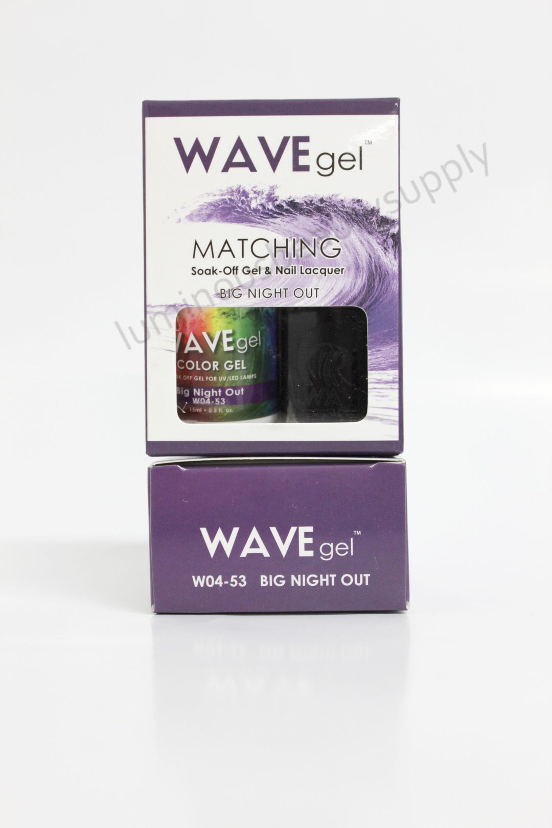 WaveGel Matching Duo Gel Nail Polish & Nail Lacquer W04-53 Big Night Out