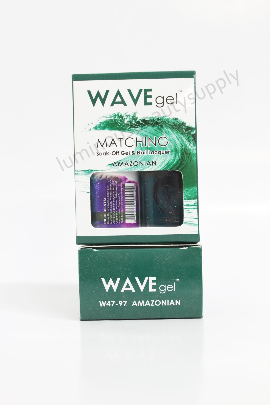 WaveGel Matching Duo Gel Nail Polish & Nail Lacquer W47 - 97 Amazonian
