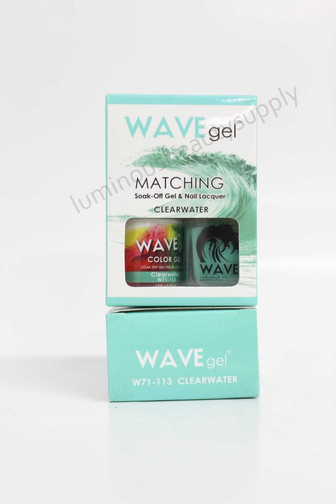 WaveGel Matching Duo Gel Nail Polish & Nail Lacquer W71 - 113 Clear Water