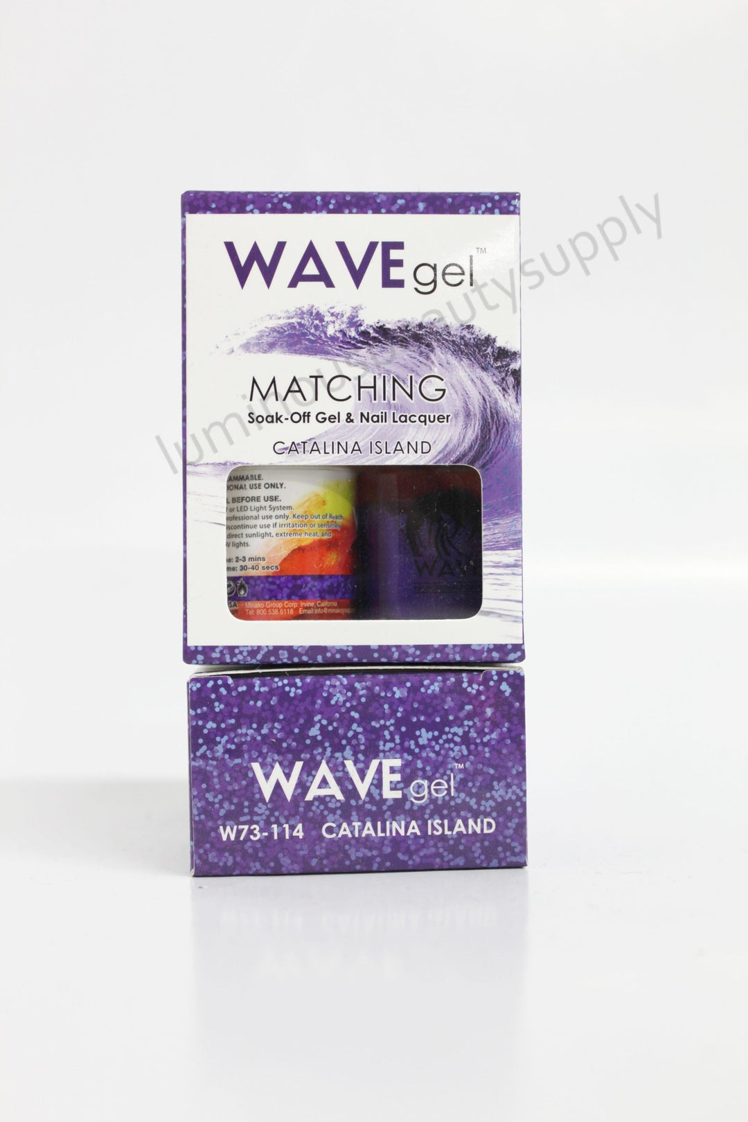WaveGel Matching Duo Gel Nail Polish & Nail Lacquer W73 - 114 Catalina Island