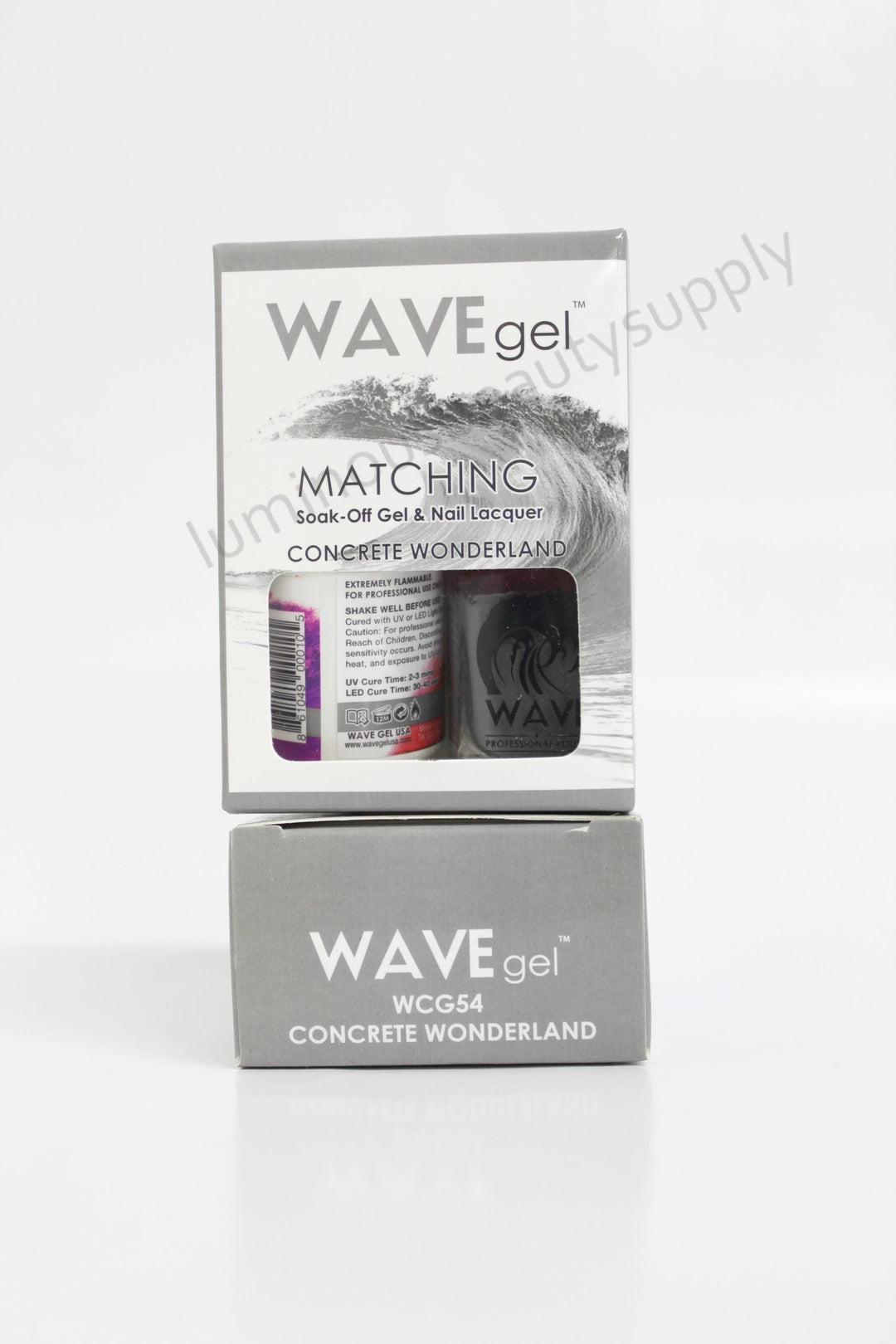 WaveGel Matching Duo Gel Nail Polish & Nail Lacquer W54 Concrete Wonderland