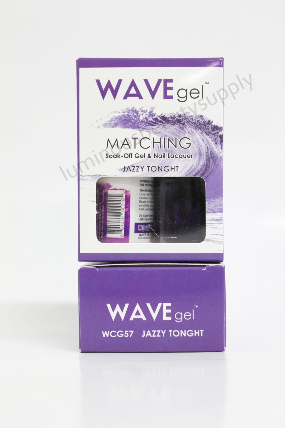 WaveGel Matching Duo Gel Nail Polish & Nail Lacquer W57 Jazzy Tonight