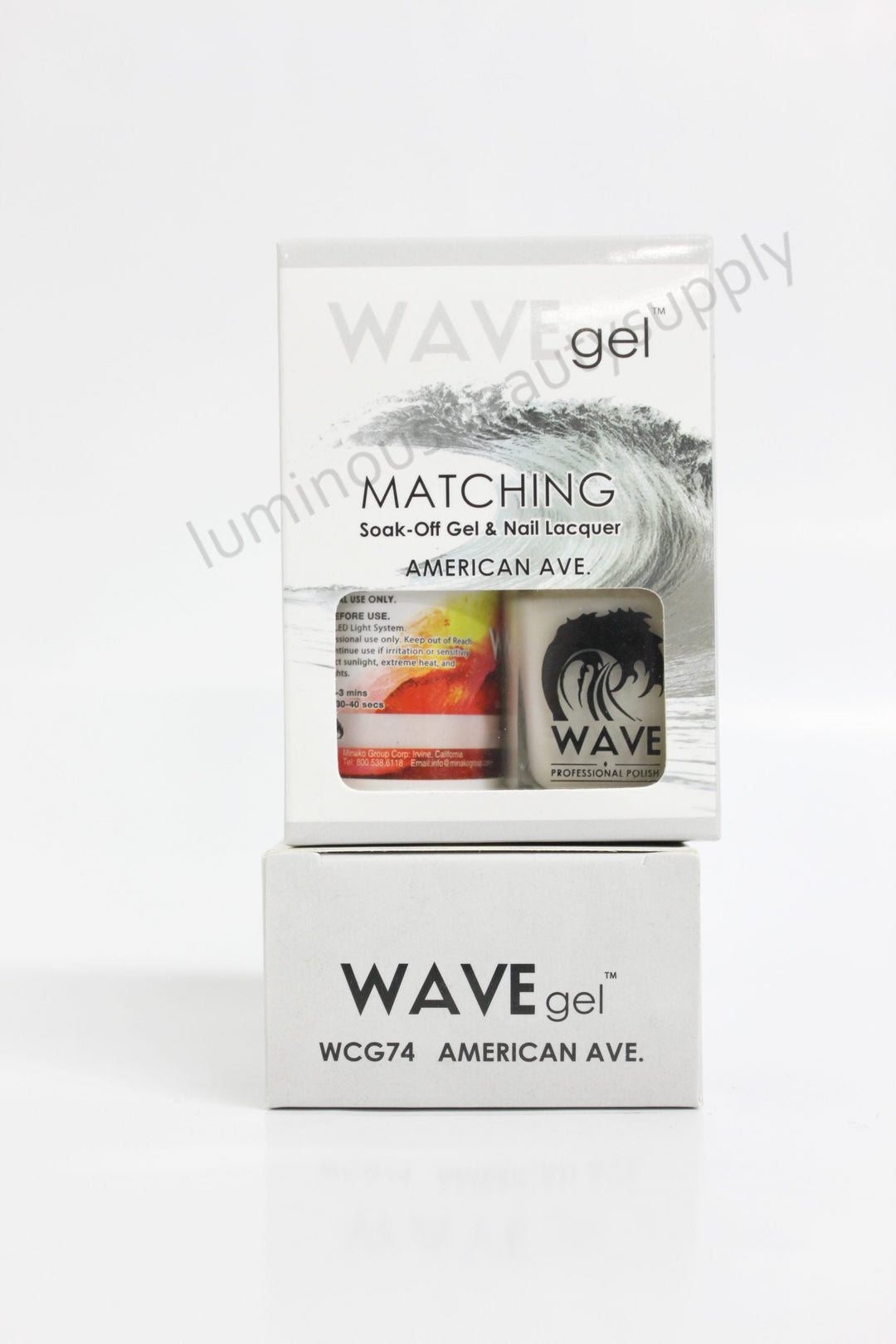 WaveGel Matching Duo Gel Nail Polish & Nail Lacquer W74 American Ave