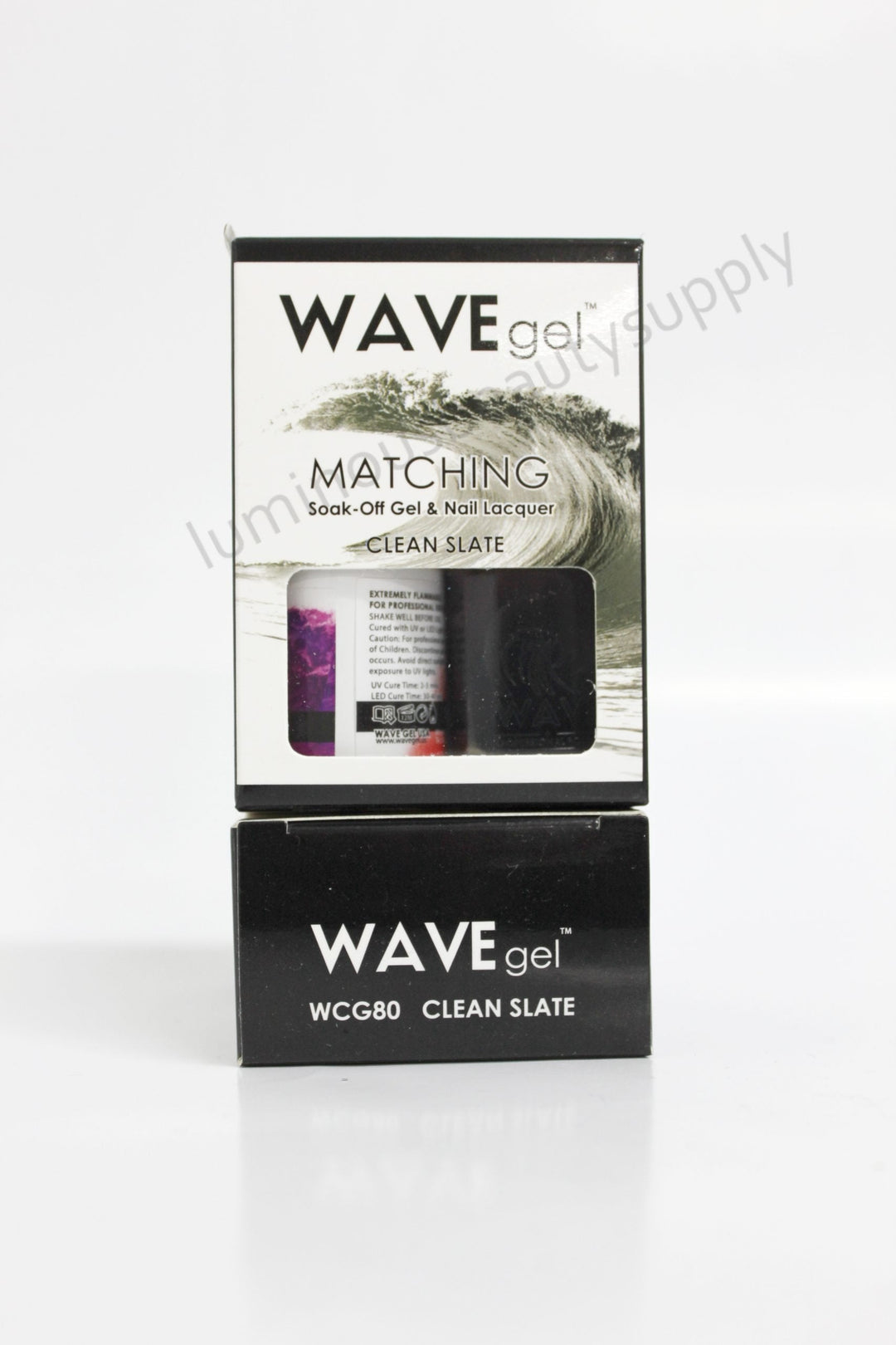 WaveGel Matching Duo Gel Nail Polish & Nail Lacquer W80 Clean Slate