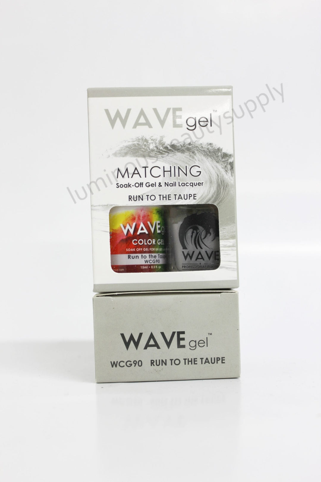 WaveGel Matching Duo Gel Nail Polish & Nail Lacquer W90 Run To The Taupe