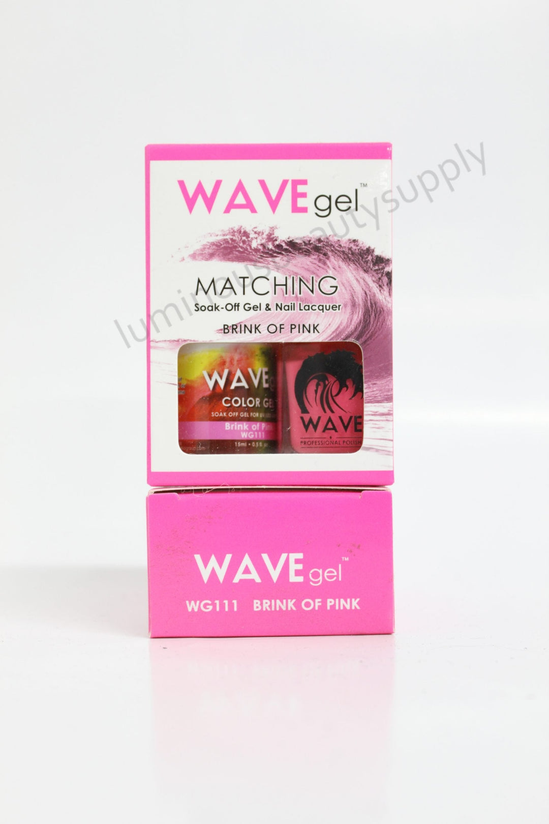 WaveGel Matching Duo Gel Nail Polish & Nail Lacquer W111 Brink Of Pink