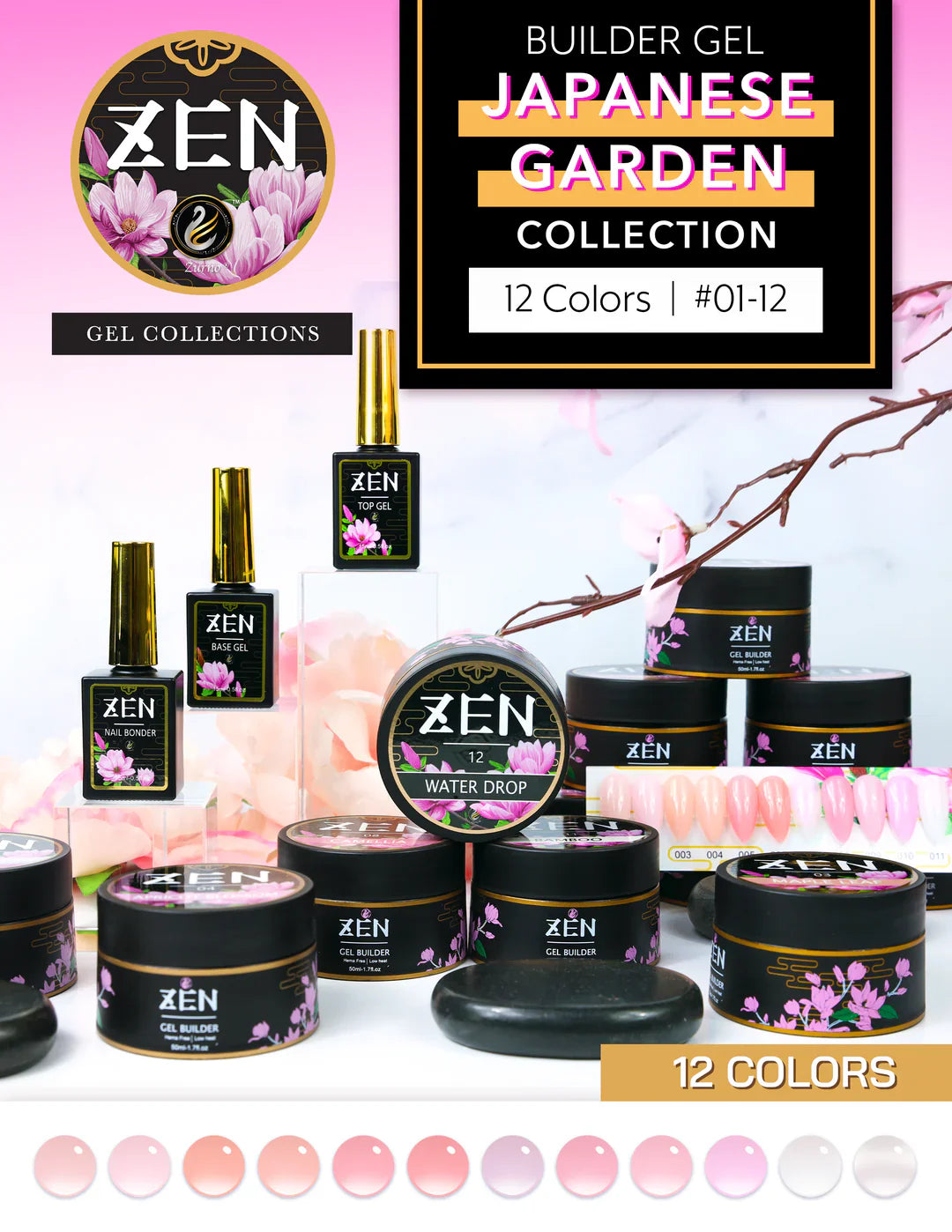 Zen Builder Gel In Jar – Japanese Garden Collection | Nail Sculpting Gel for Extensions & Overlays