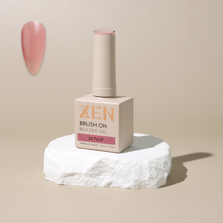 ZEN Brush On Builder Gel (24) - 20mL | HEMA-Free & Soak-Off Builder in a Bottle
