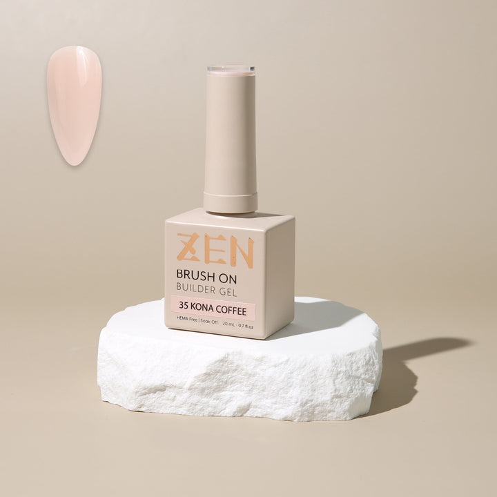ZEN Brush On Builder Gel (35) - 20mL | HEMA-Free & Soak-Off Builder in a Bottle