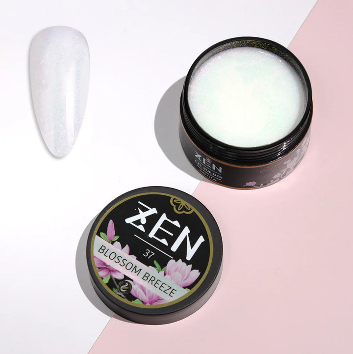 Zen Builder Gel In Jar – Sakura Glimmer Collection | Nail Sculpting Gel for Extensions & Overlays