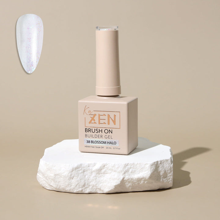 ZEN Brush On Builder Gel (38) - 20mL | HEMA-Free & Soak-Off Builder in a Bottle