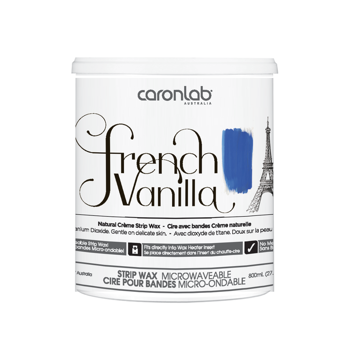 Caronlab French Vanilla Strip Wax 800g – Gentle & Creamy Formula for Sensitive Skin