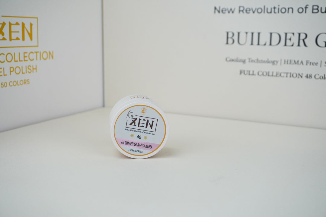 KaZEN Builder Gel – Cream Edition – Shade 46 Glimmer Glam Sakura