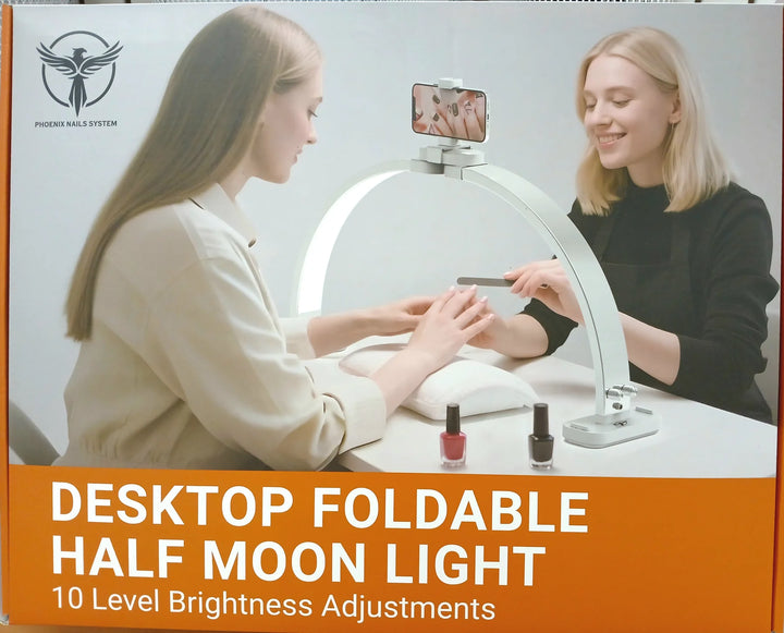 Phoenix - Desktop Foldable Half Moon Light - White