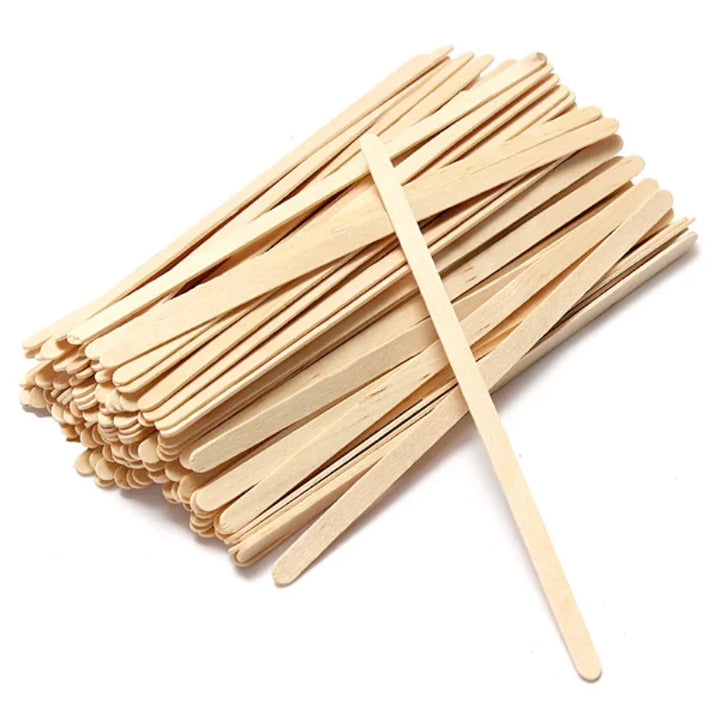 Caronlab Wooden Spatulas Mini (Brow Beaters) Wax Applicator 100pk