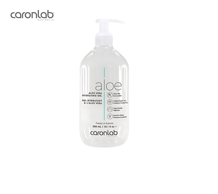 Caronlab Aloe Vera Gel 300ml – Hydrating & Soothing Gel for Waxing, Sunburn, Laser & Irritated Skin