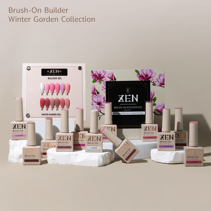 KAZEN Winter Garden Collection (#13 - #24) | 12 HEMA-Free Brush On Builder Gels