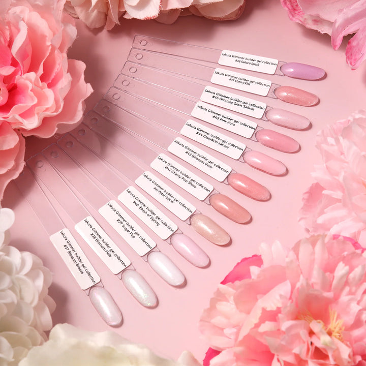 Zen Builder Gel In Jar – Sakura Glimmer Collection | Nail Sculpting Gel for Extensions & Overlays