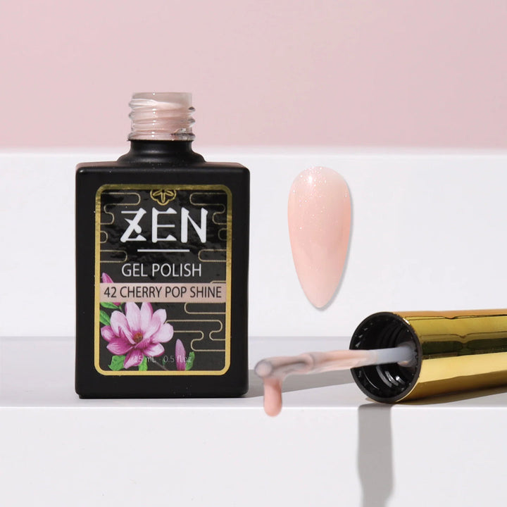 ZEN | Milky Gel Polish Sakura Glimmer Collection #42 Cherry Pop Shine
