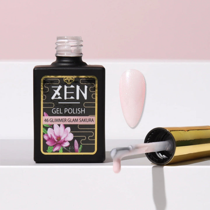 ZEN | Milky Gel Polish Sakura Glimmer Collection #46 Glimmer Glam Sakura