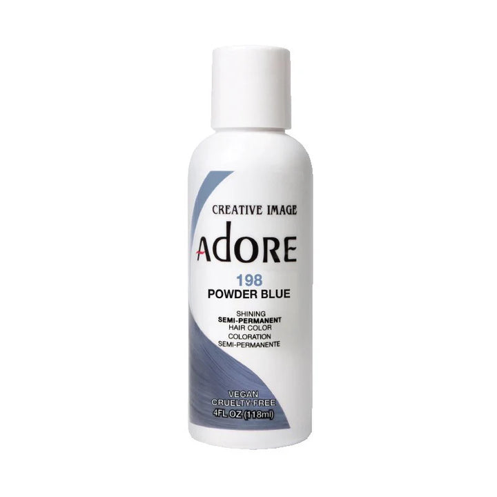 Adore Hair Dye Semi Permanent Hair Colour 198 Powder Blue 118ml