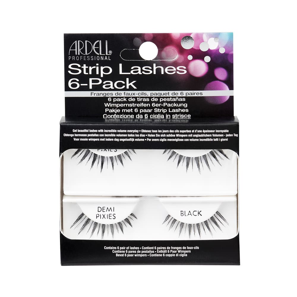 Ardell Professional Strip Lashes 6-Pack Demi Pixies Black